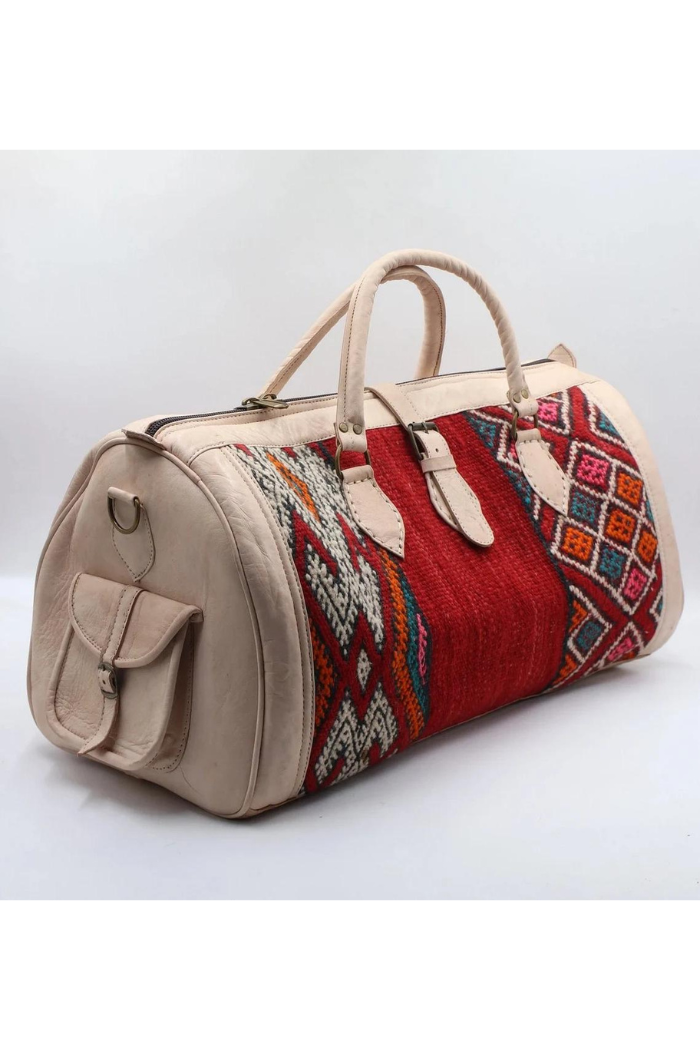 Shops Leather duffle bag, Kilim bag, Handmade bag, Travel duffle bag, Overnight bag, W