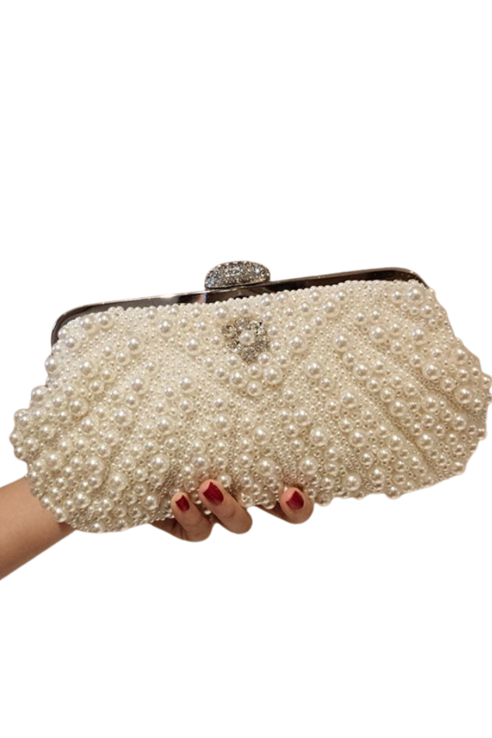 Stunning Pearl Clutch good