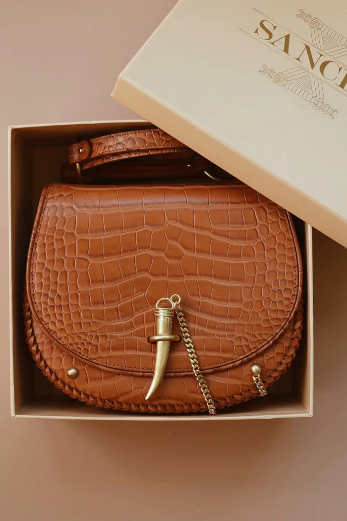 Embossed Babylone Crossbody Bag