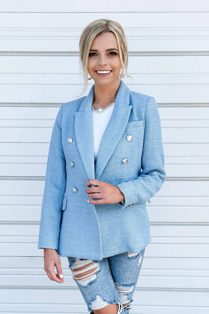 Womens 2024 boucle blazer