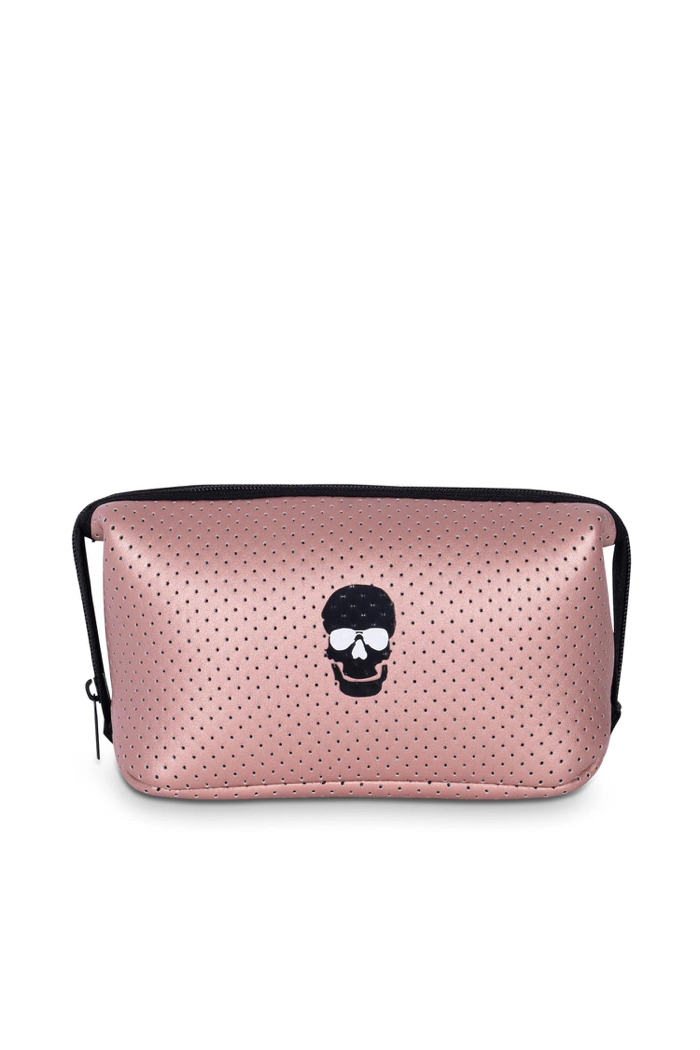 Haute Shore | Pink Neoprene Cosmetic Case w/Stripe | Erin Hills