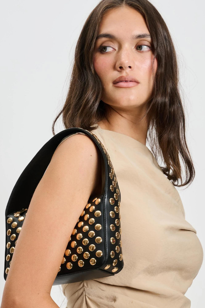 Moda Luxe Isabel Studded Crossbody - Black