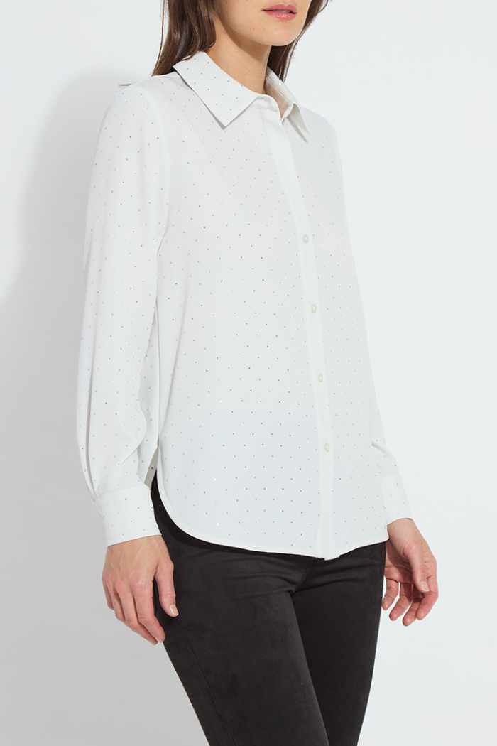 Lyssé Crystal Embellished Parker Shirt - Ice 23-3454-M4