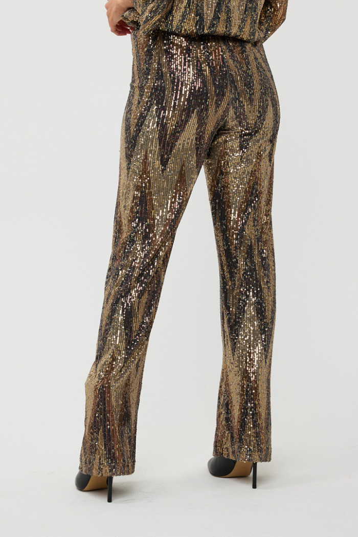 EsQualo Zigzag Sequin Pants W2408706