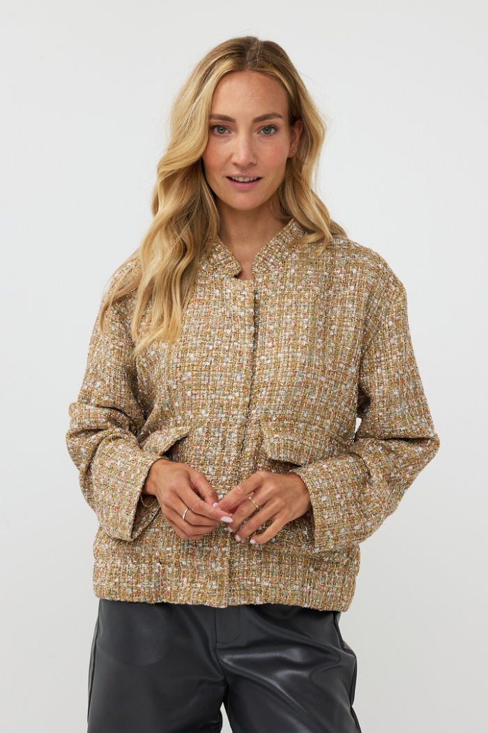 EsQualo Tweed Bomber Jacket W2417708