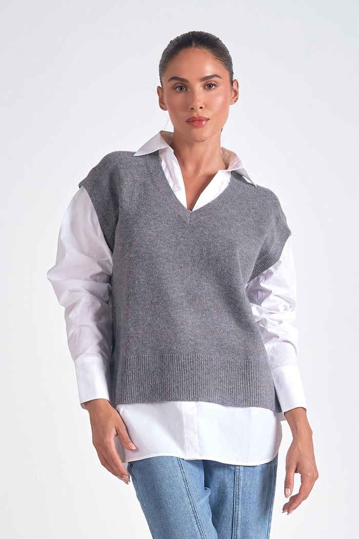 Elan SW10902 Essex Sweater Vest Top