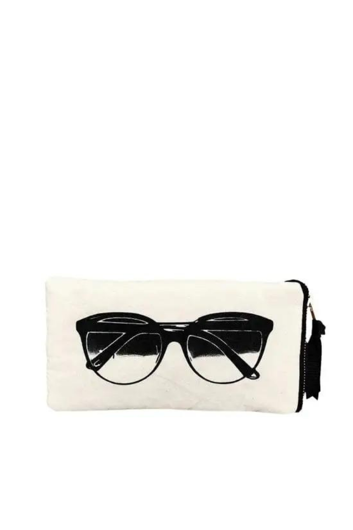 Bag-All Glasses Case with Outside Pocket Cream