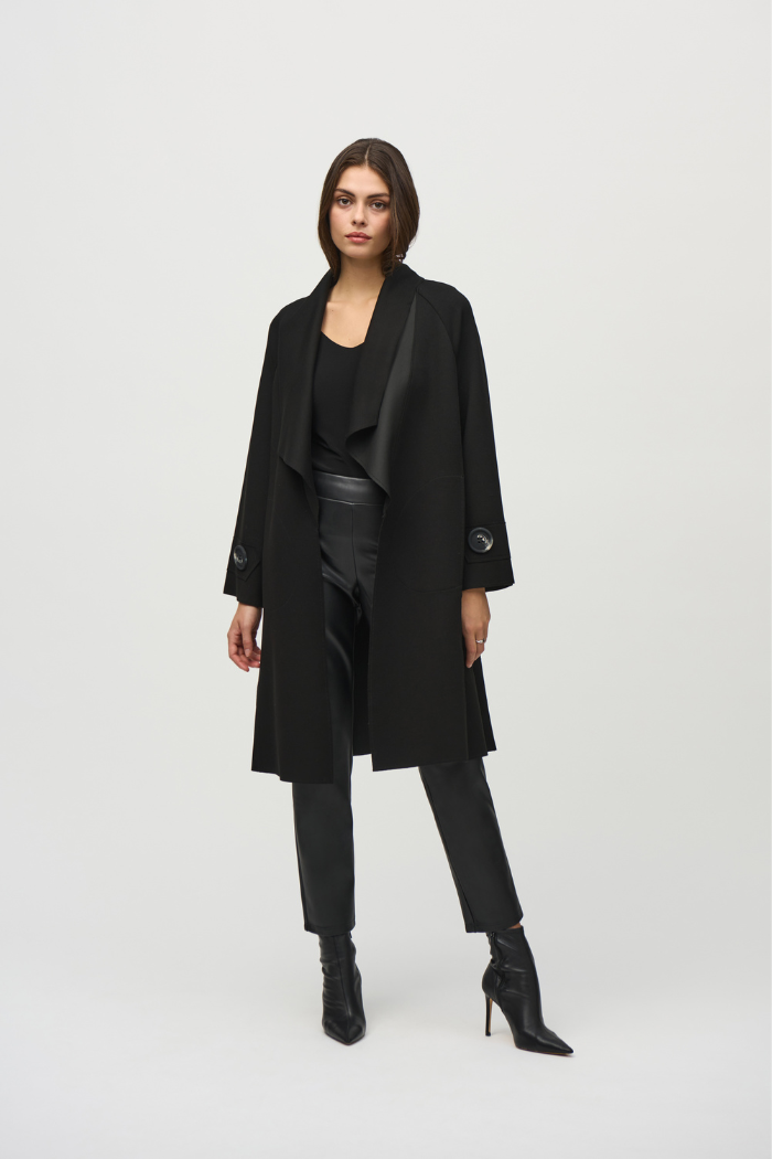 Ribkoff Scuba Jersey Shawl Collar Coat 244171