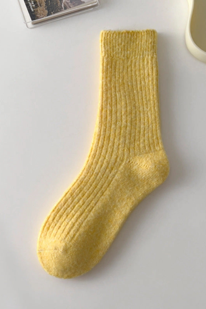 Rufia Warm Wool Blend Socks Yellow