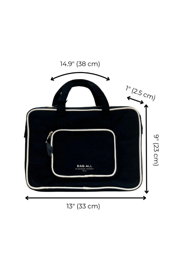 Bag-All Black 15" Laptop Case with Charger Pocket