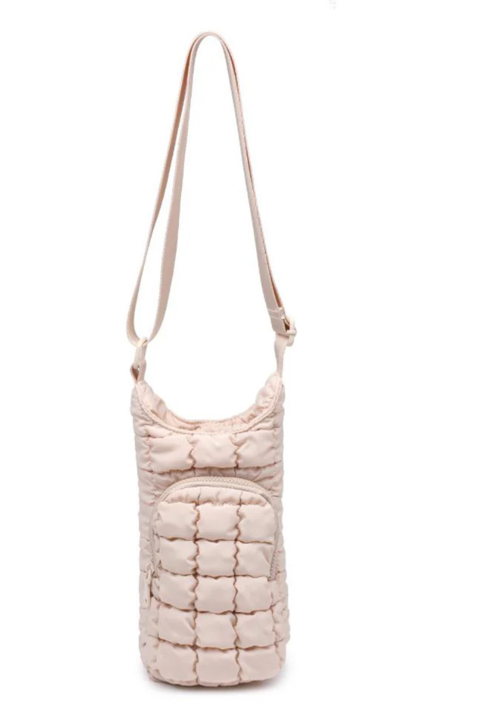 Sol & Selene Let It Flow Quilted Puffer Crossbody - Cream