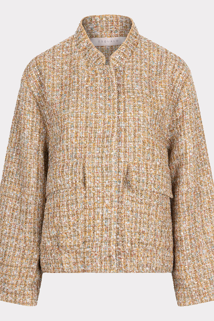 EsQualo Tweed Bomber Jacket W2417708