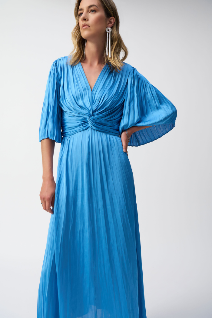 Pleated Satin Midi Dress Ribkoff 251903