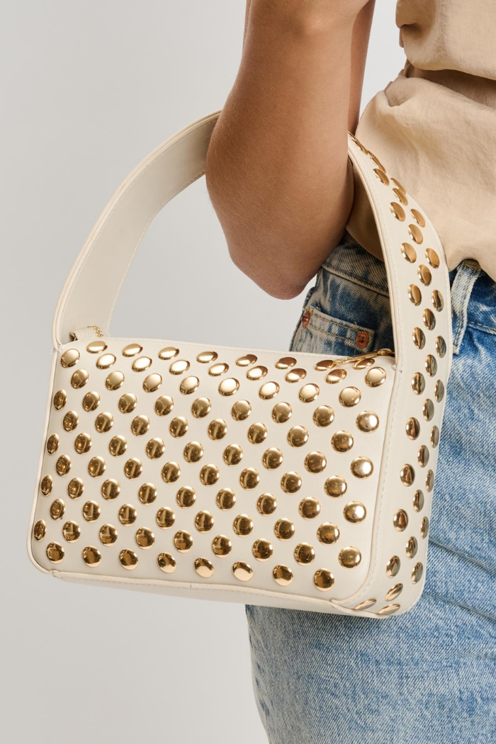 Moda Luxe Isabel Studded Crossbody - Oatmilk