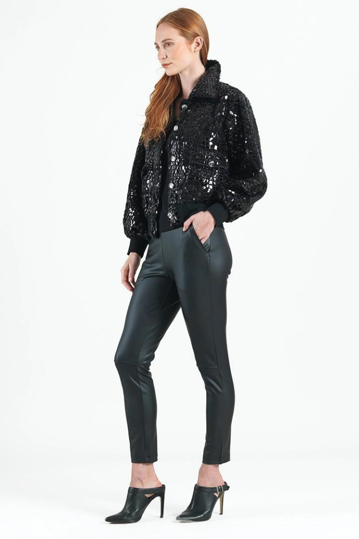 Clara Sunwoo Shimmer Crushed Bomber Jacket JKBOMS4