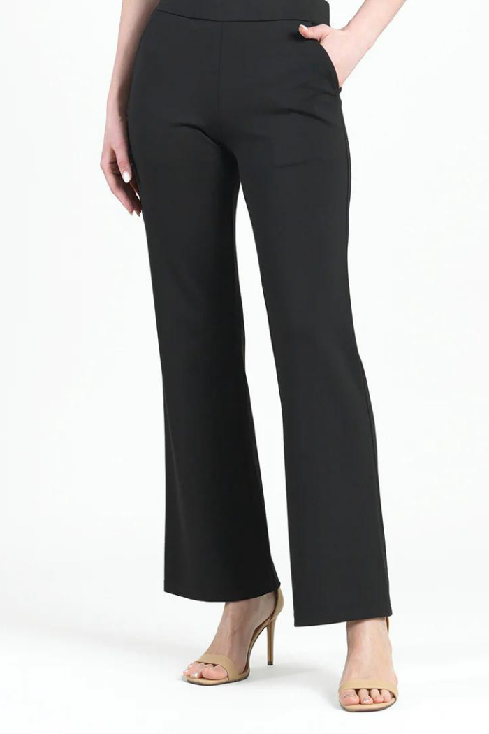 Clara Sunwoo Rayon-Ponte Knit Loose Leg Pocket Pant PT42A