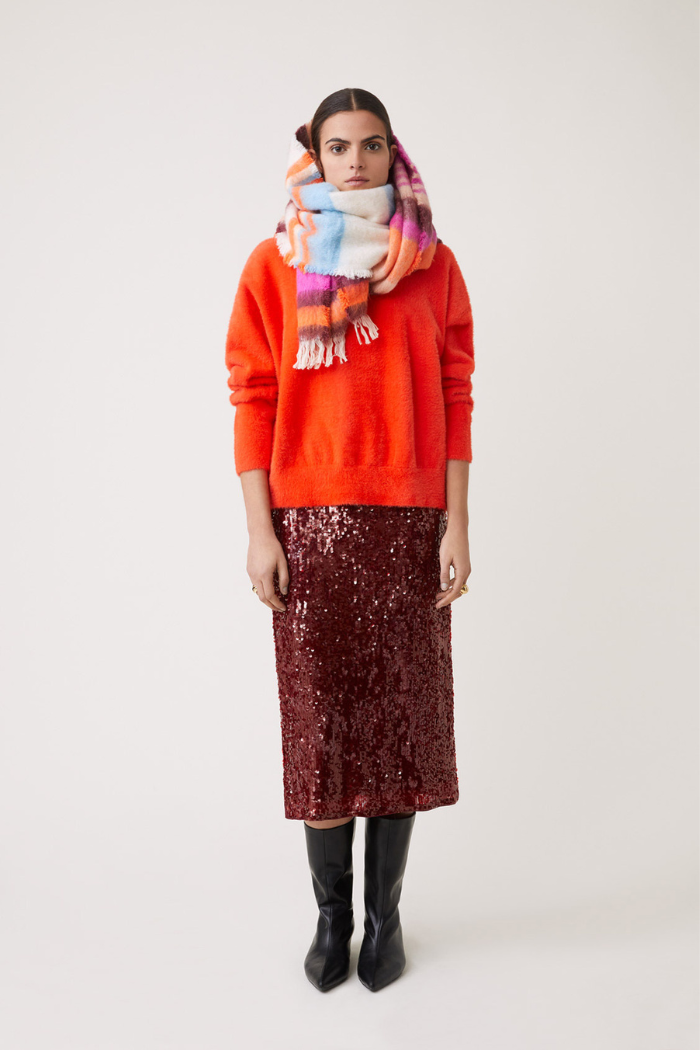 Suncoo Fer Sequin Skirt