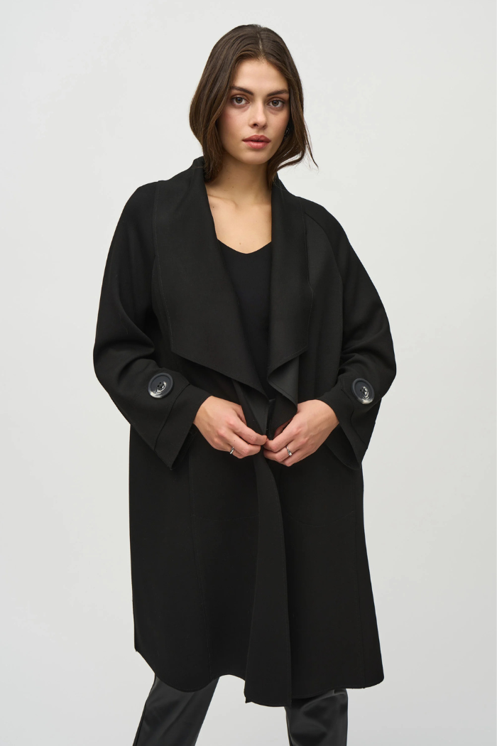 Ribkoff Scuba Jersey Shawl Collar Coat 244171