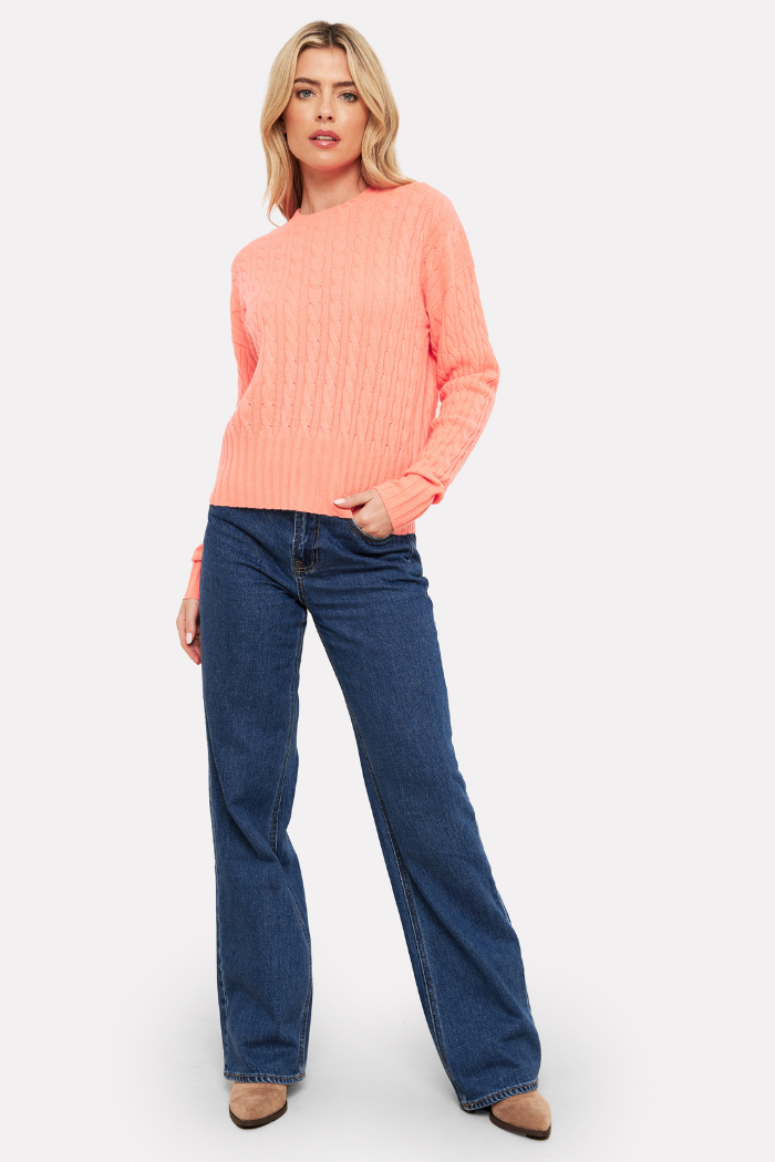 Brodie Cashmere Cathy Cable Crew