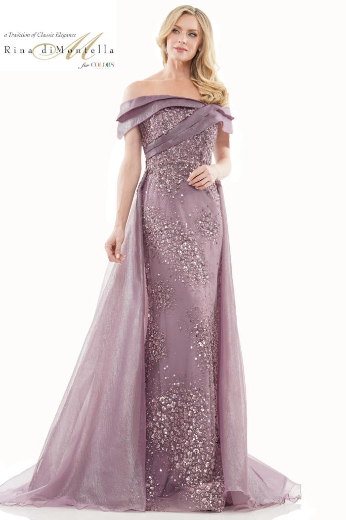 Overskirt Embellished Gown