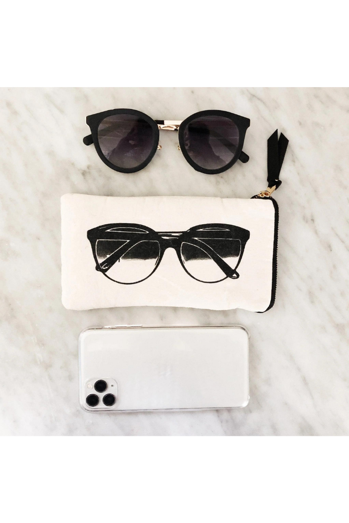 Bag-All Glasses Case with Outside Pocket Cream