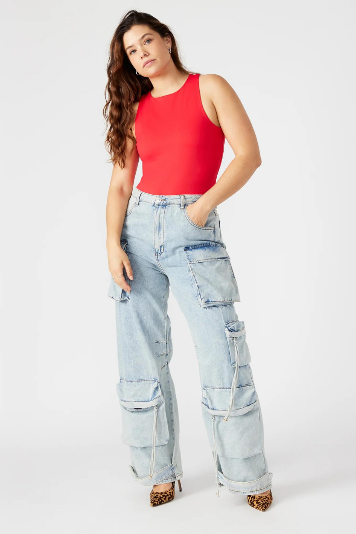 Steve Madden Nico Bodysuit Red