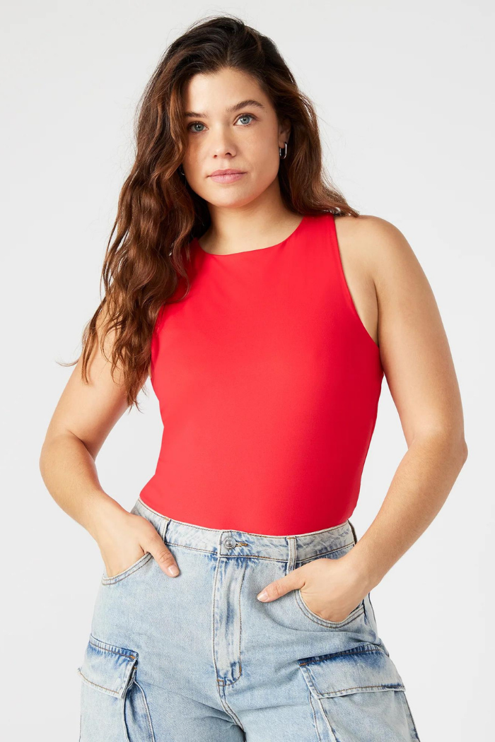 Steve Madden Nico Bodysuit Red