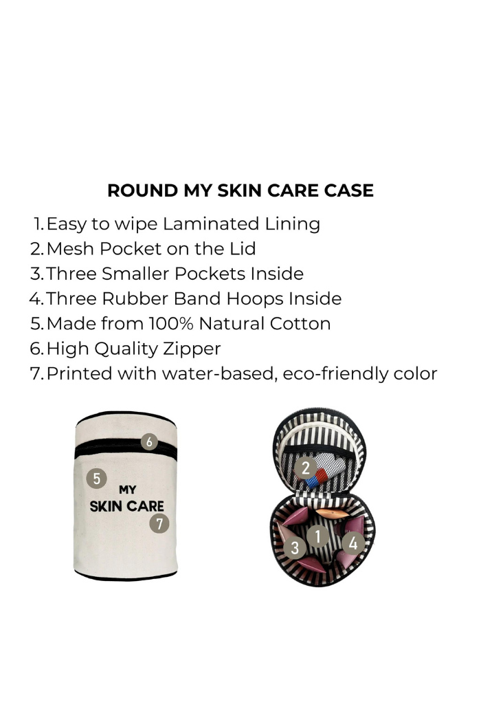 Bag-All Cream Round My Skin Care Case