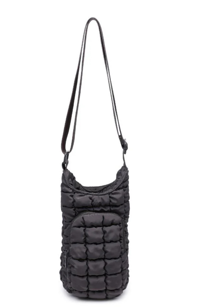 Sol & Selene Let It Flow Quilted Puffer Crossbody - Carbon