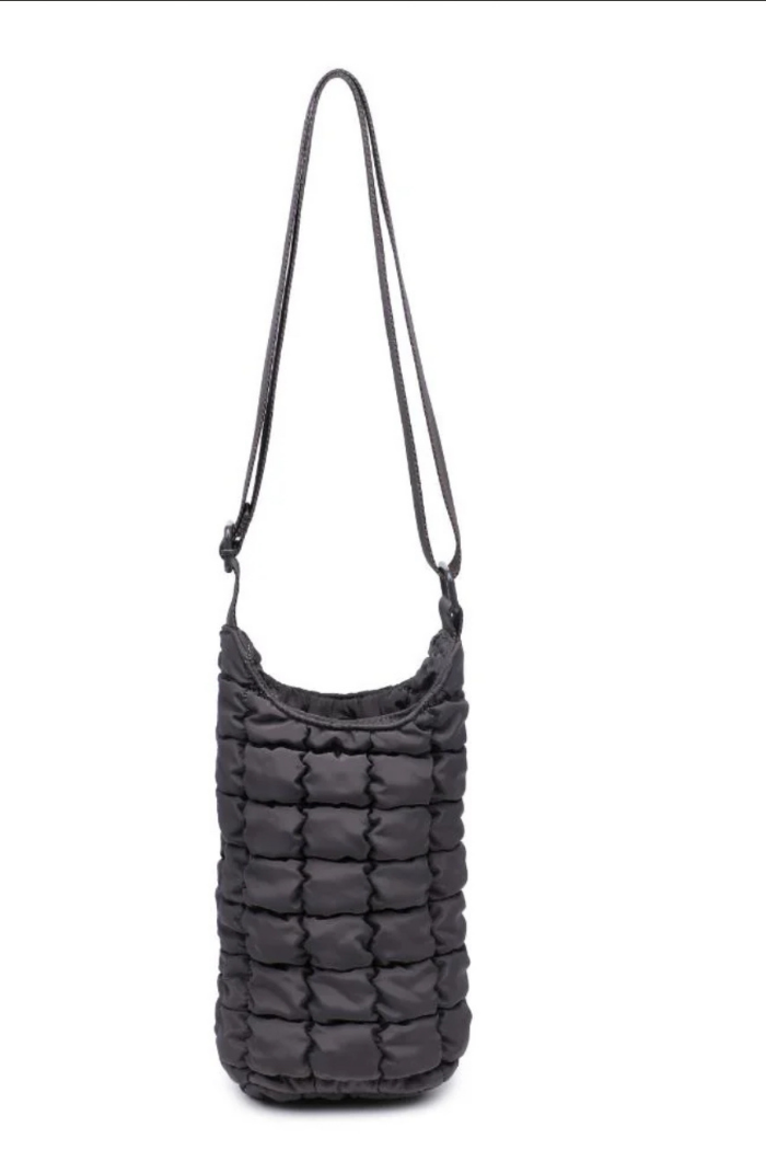 Sol & Selene Let It Flow Quilted Puffer Crossbody - Carbon