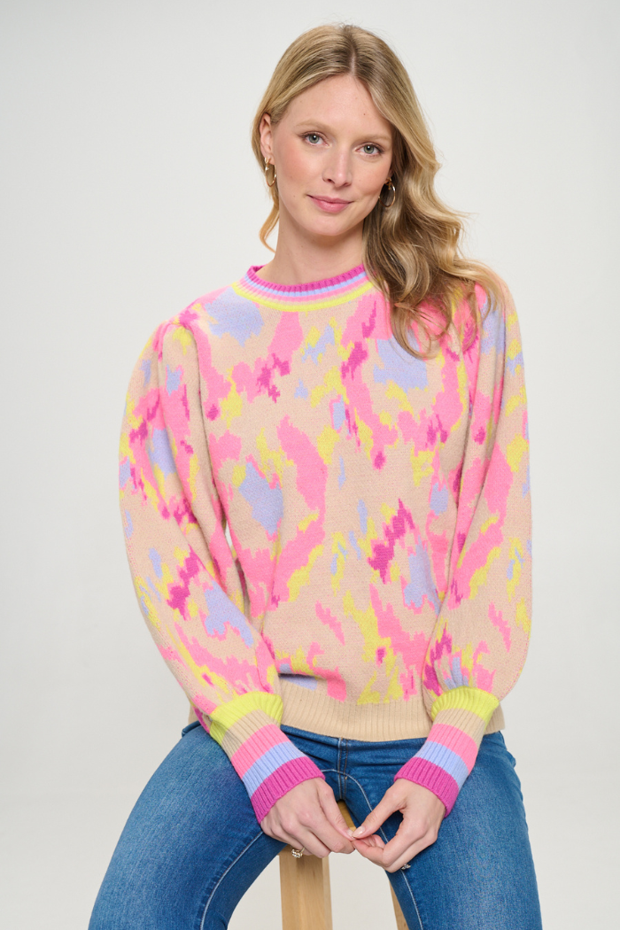 Neon Whimsy Sweater