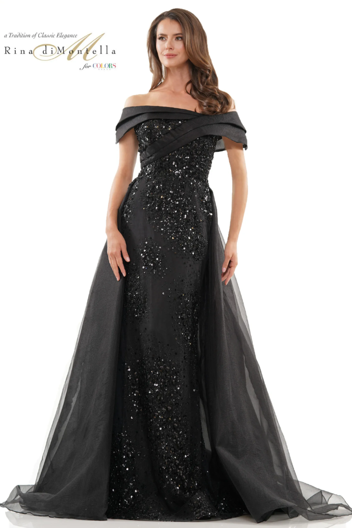 Overskirt Embellished Gown