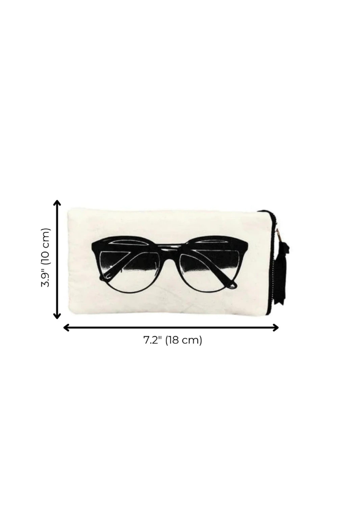 Bag-All Glasses Case with Outside Pocket Cream