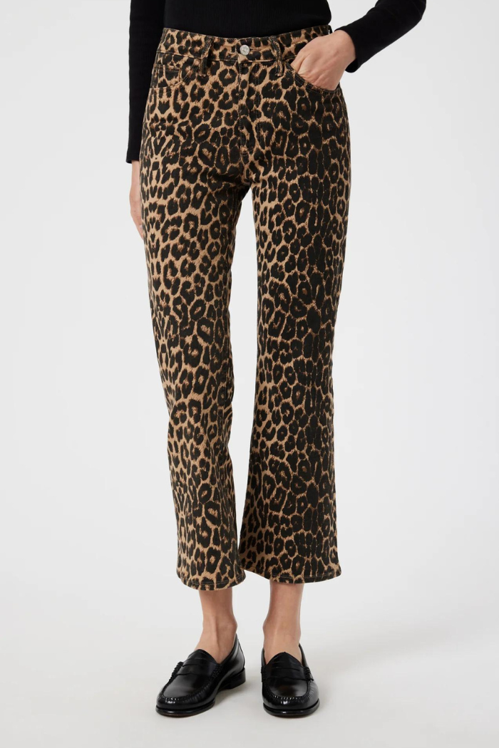 Mavi Anika Leopard Cropped Flare Jeans