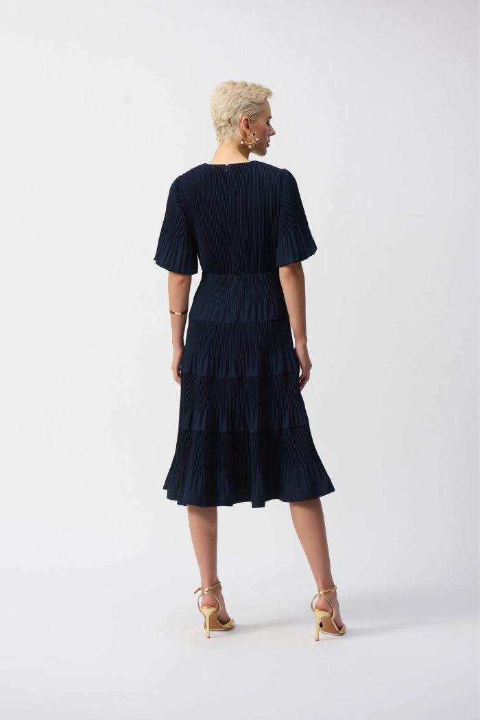 Pleated Woven Fit and Flare Dress Ribkoff 251905