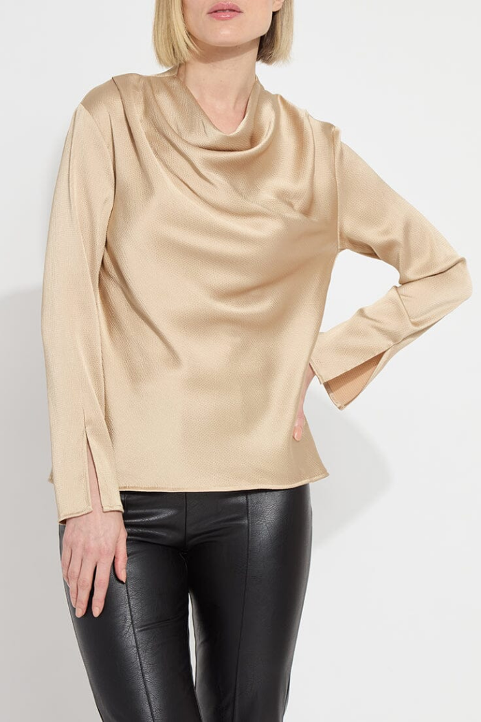 Lyssé High Cowl Neck Blouse