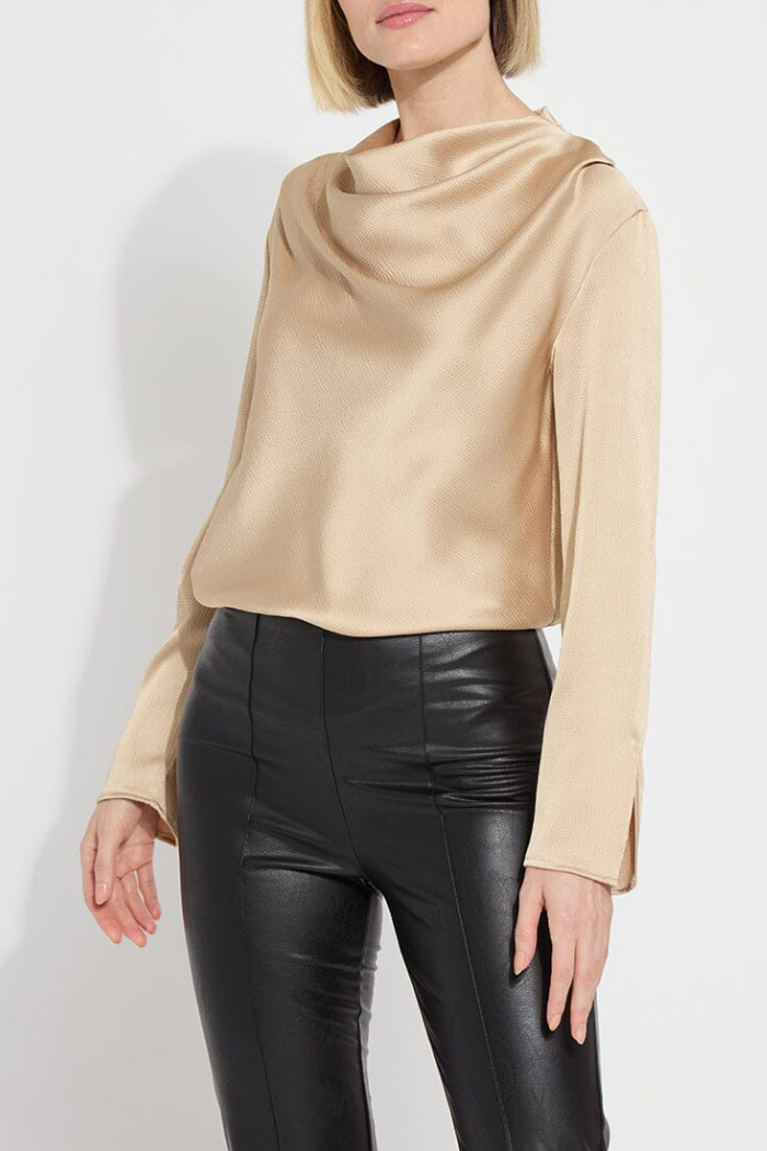 Lyssé High Cowl Neck Blouse