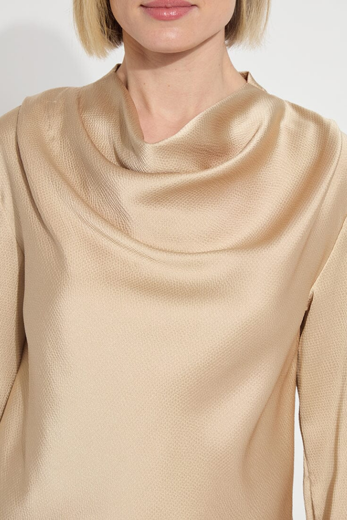 Lyssé High Cowl Neck Blouse