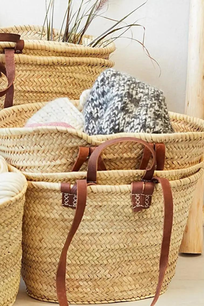 Big Flower Crochet Straw Basket Bag – Shebobo