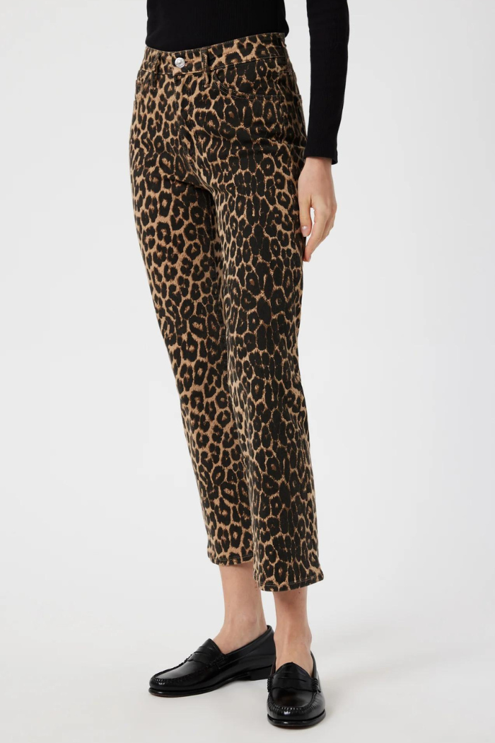 Mavi Anika Leopard Cropped Flare Jeans