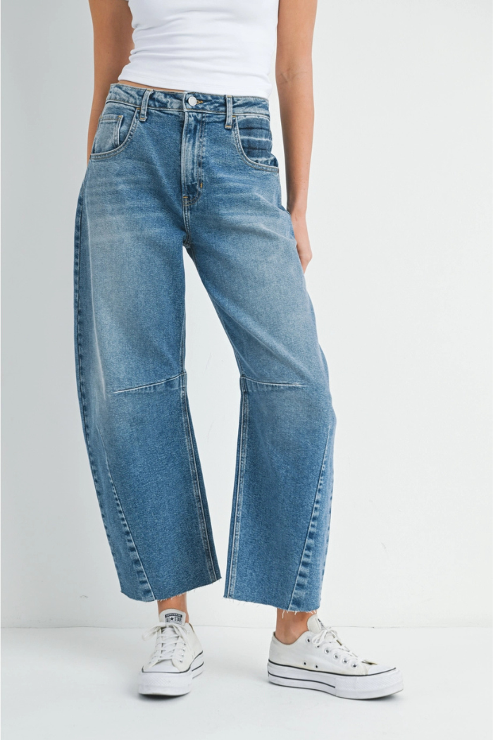 Just Black Denim The Seamed Barrel Jean