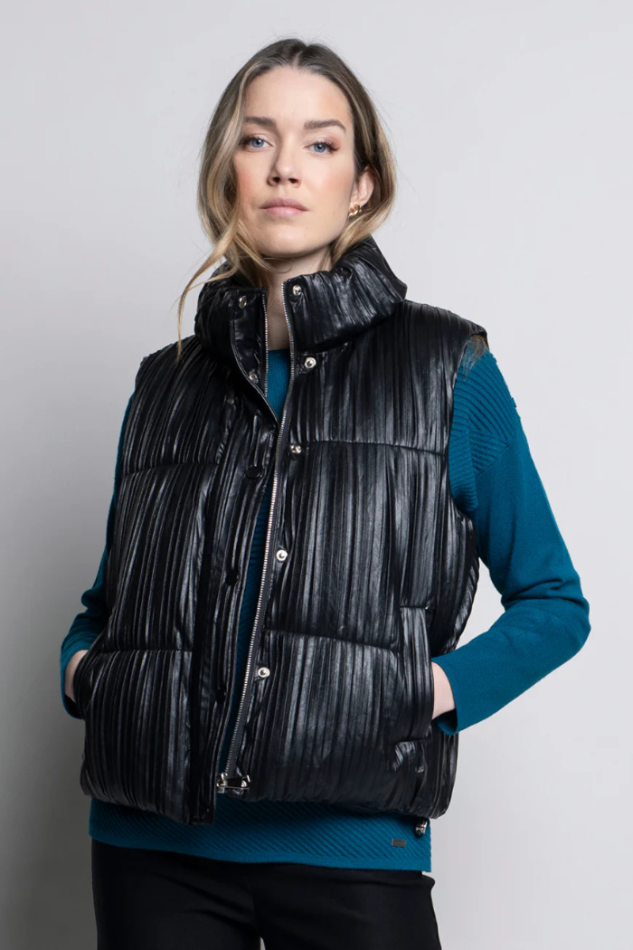 Pleated Puffer Vest