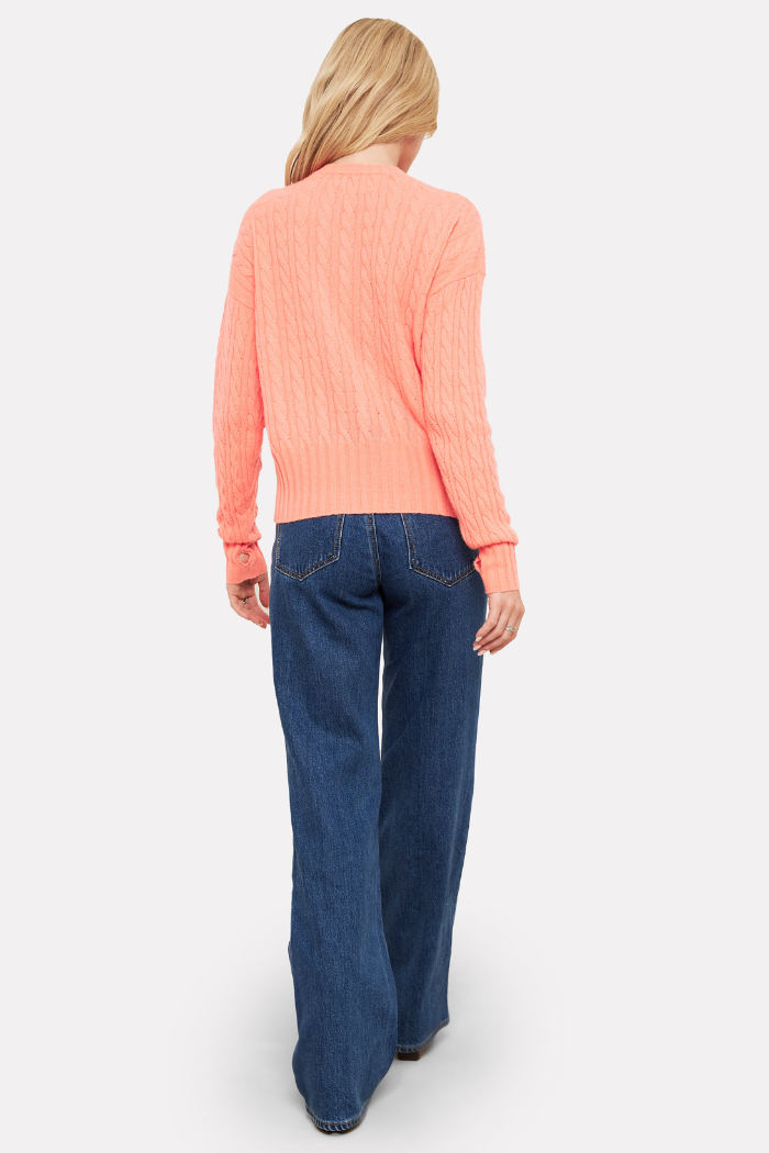 Brodie Cashmere Cathy Cable Crew