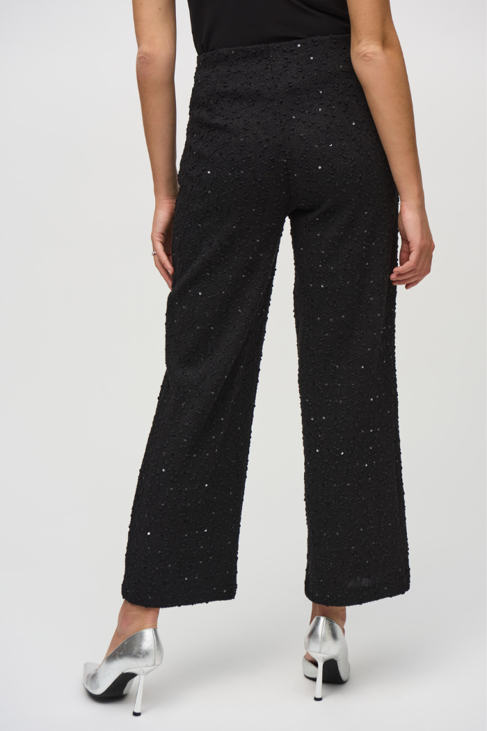 Ribkoff Sequins Bouclé Wide-Leg Pull-On Pants 244142