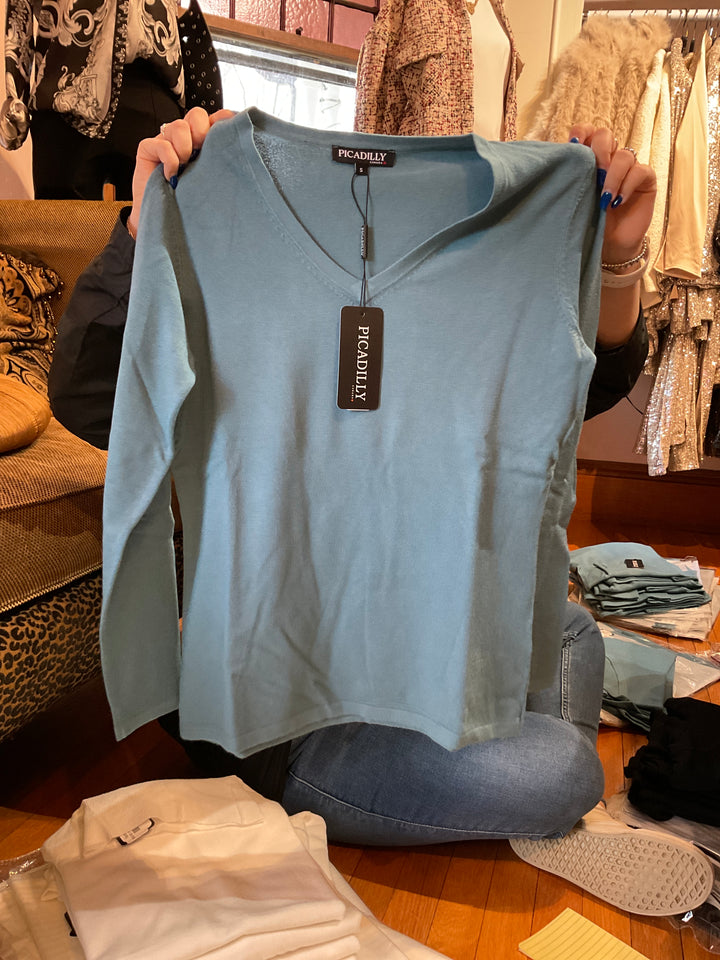 Long Sleeve V-Neck Top