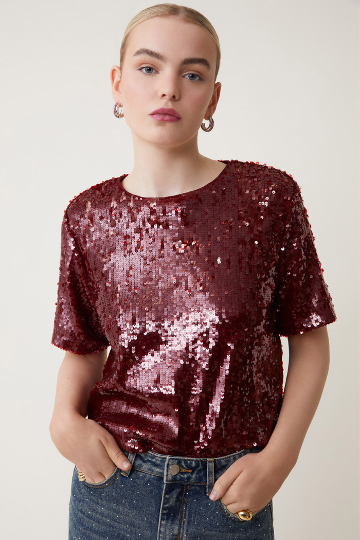 Suncoo Louise Sequin Tee