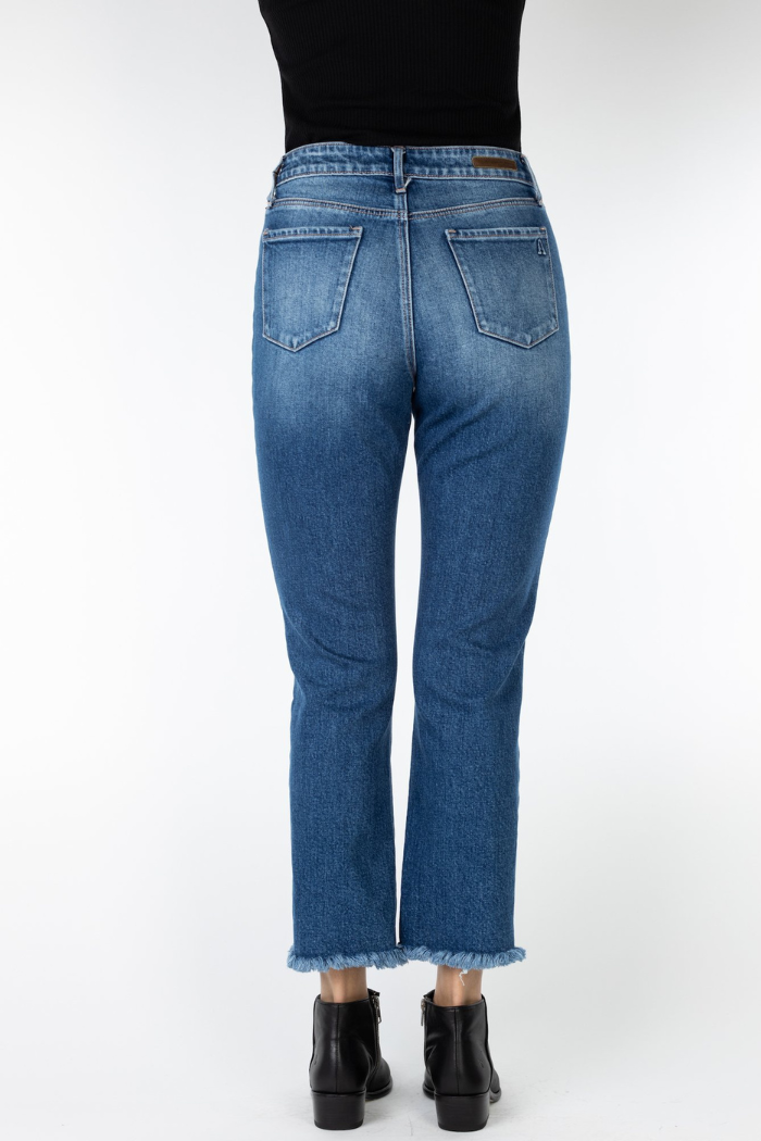 Cropped Straight Leg Denim