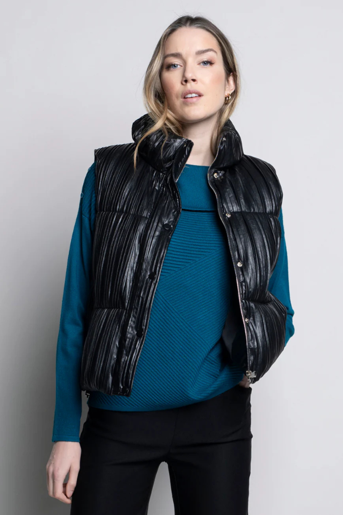 Pleated Puffer Vest