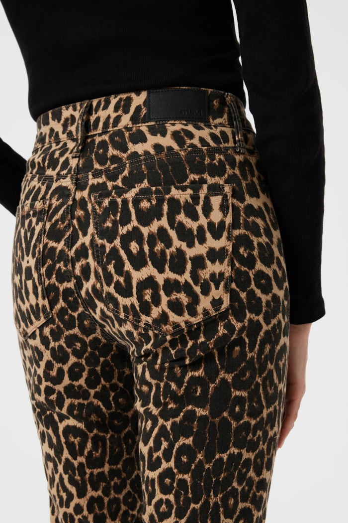 Mavi Anika Leopard Cropped Flare Jeans