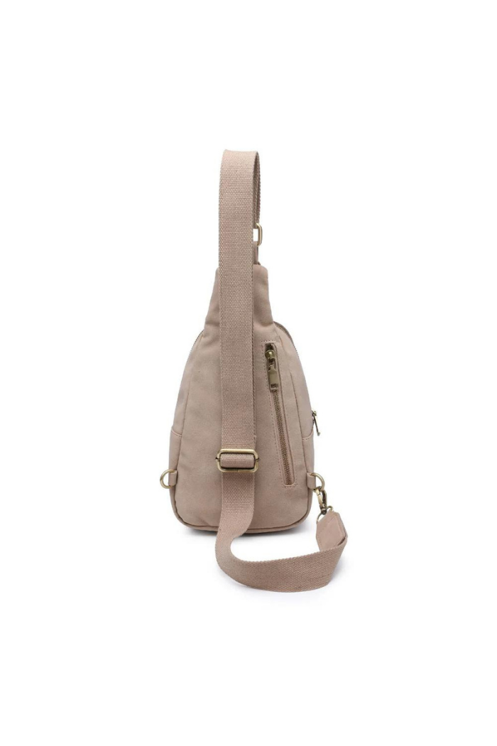 Regina Studded Sling Backpack - Natural